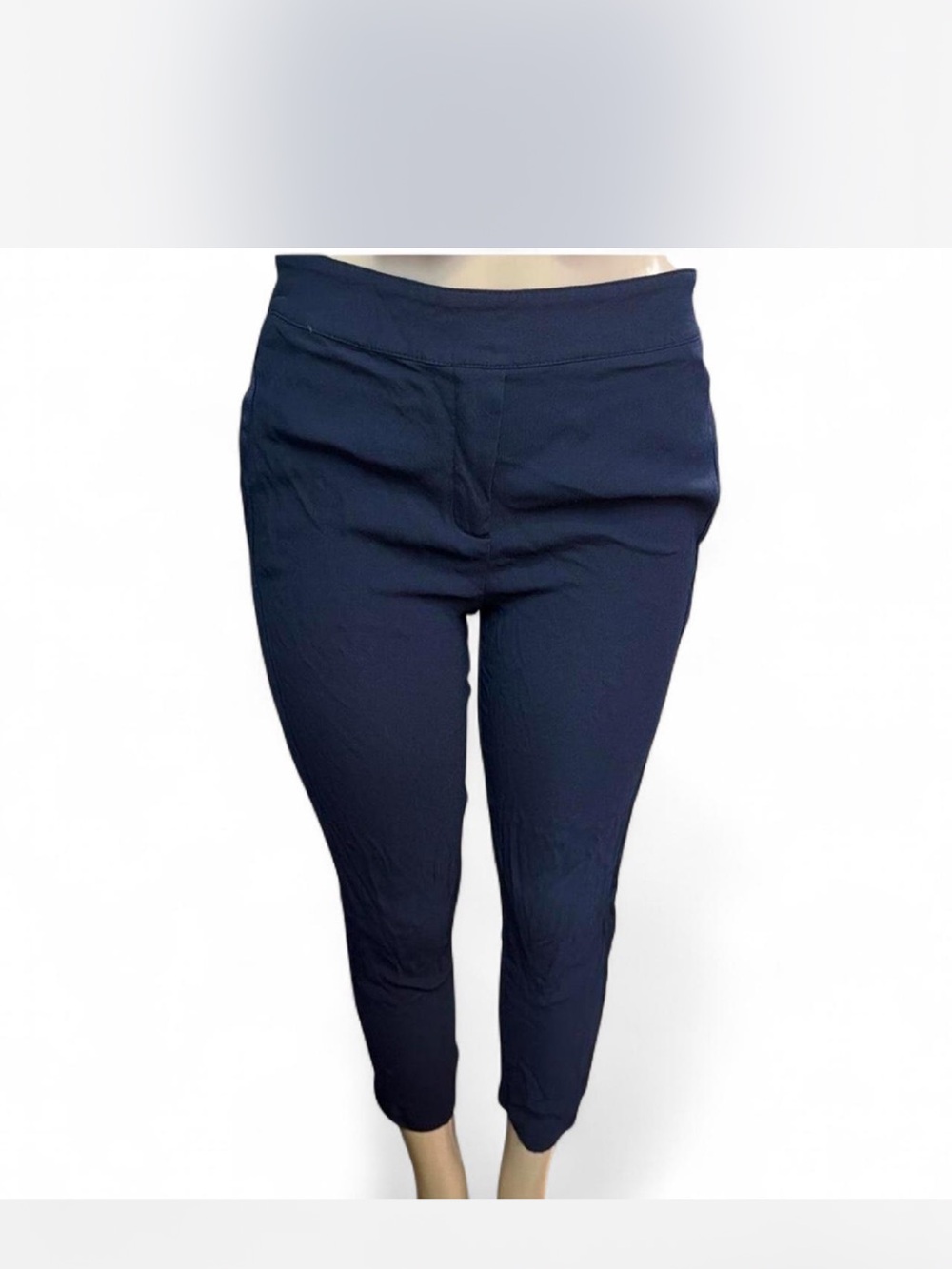 Reiss navy slim fit satin track stripe pants